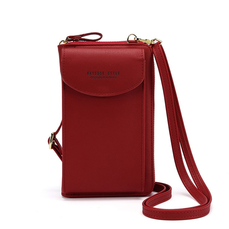 Buylor сумка женская Women's Bag Soft Leather Small Wallets Touch Screen Cell Phone Purse Fashion Handbag Crossbody Shoulder Bag