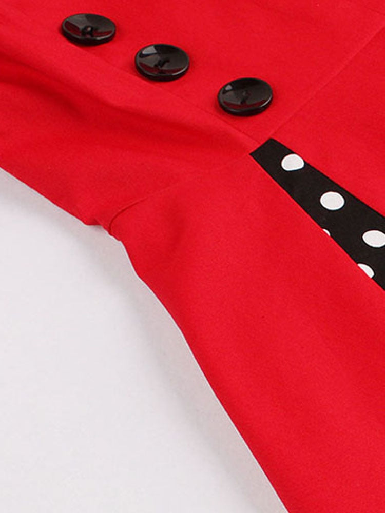 S-4XL Women Robe Retro Vintage Dress 50s 60s Rockabilly Dot Swing Pin Up Summer Party Dresses Elegant Tunic Vestidos Casual