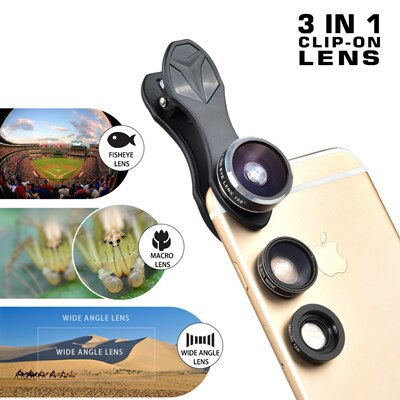 APEXEL 6 in 1 tripod 12X Zoom Telescope Fisheye Wide Angel Macro Lens Kit For All smartphone For iPhone Samsung Redmi Huawei