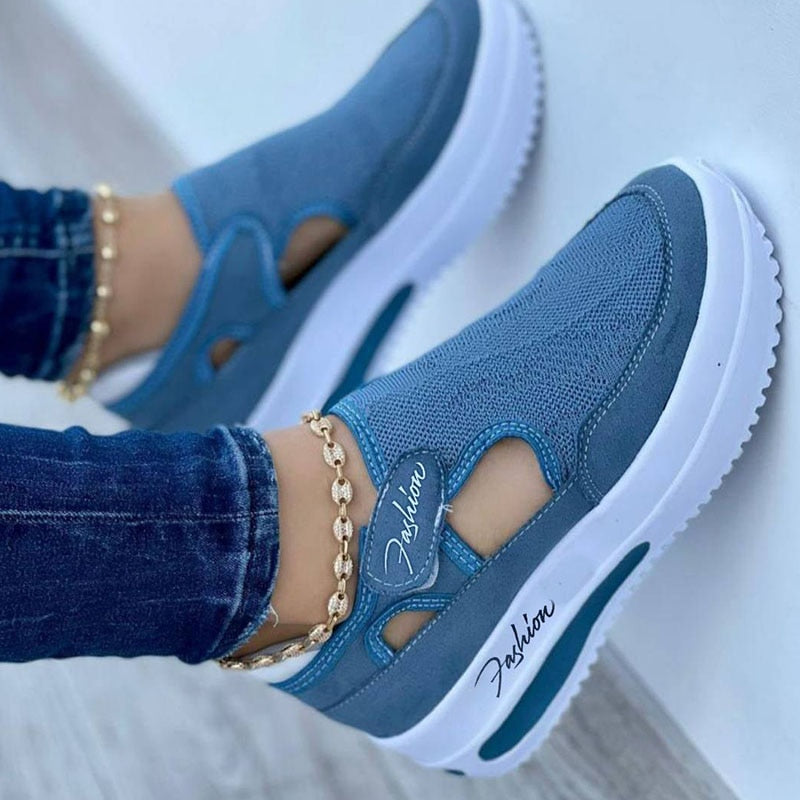 2022 Women&#39;s Sneakers Platform Casual Breathable Sport Design Vulcanized Shoes Fashion Tennis Female Footwear Zapatillas Mujer