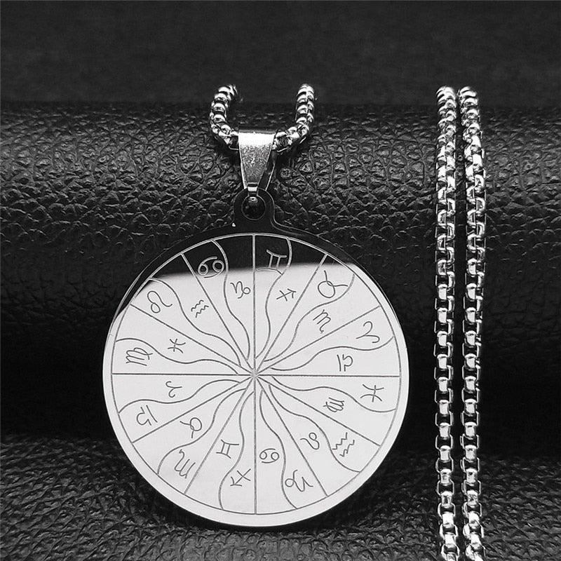 Seven Archangels Amulet Stainless Steel Necklaces Men Seal of Solomon Talisman Necklace Protection Jewelry collar hombre N1162S2